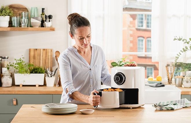 Cos mare al friteuzei cu aer cald Delimano STAR pentru toata familia